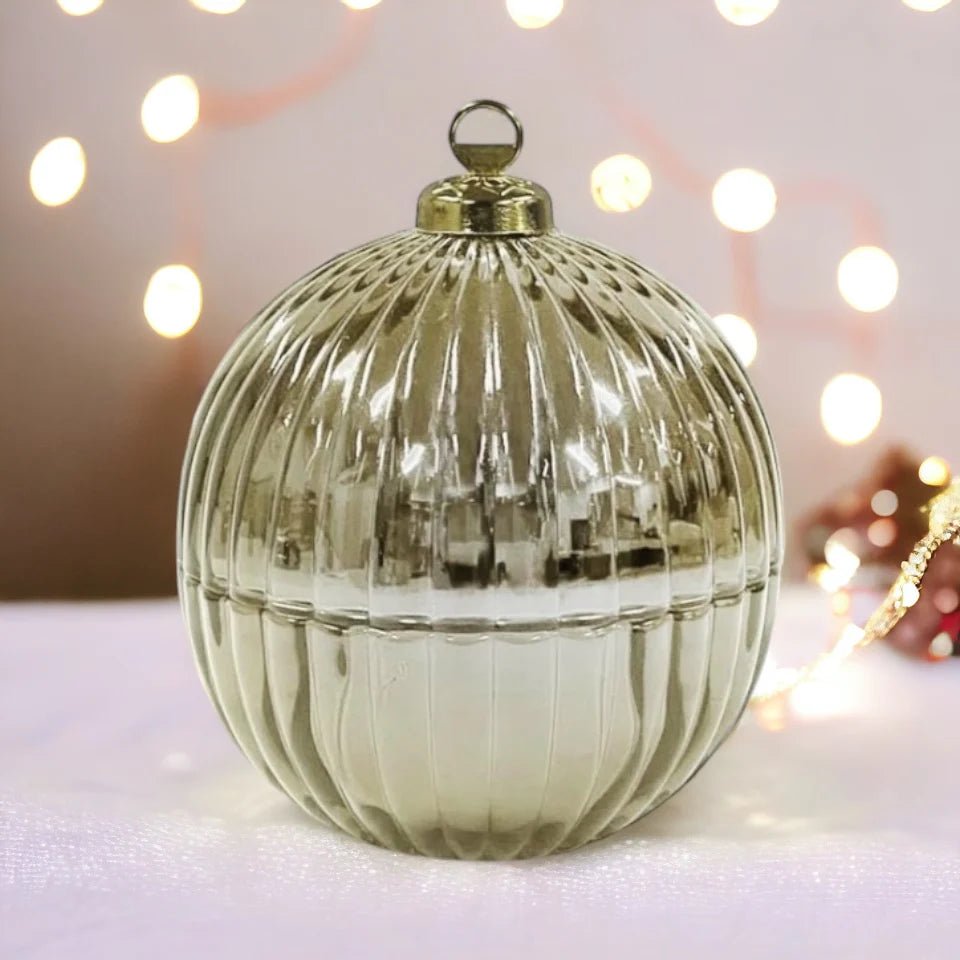 Amanda Alexander Collection - Christmas Bauble Candle, Champagne Gold - The Flower Crate