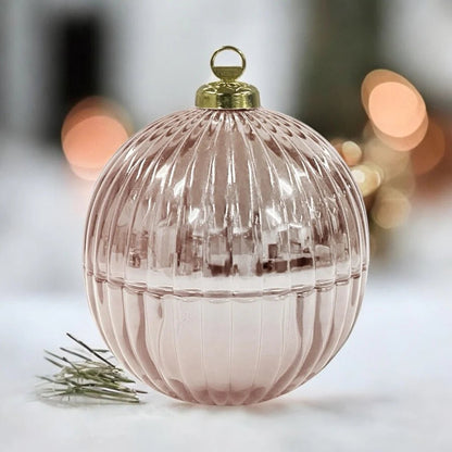 Amanda Alexander Collection - Christmas Bauble Candle, Rose Gold - The Flower Crate