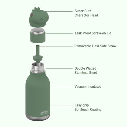 Asobu - Dino Bestie Insulated Bottle - The Flower Crate