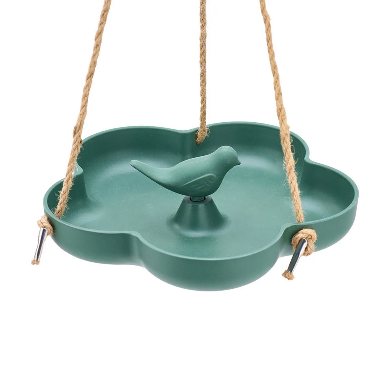 Bamboo Bird Feeder - Large Green Flower - The Flower Crate