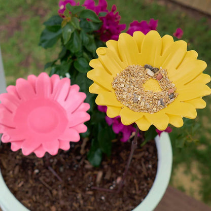 Bamboo Sunflower Bird Bath/ Feeder - The Flower Crate