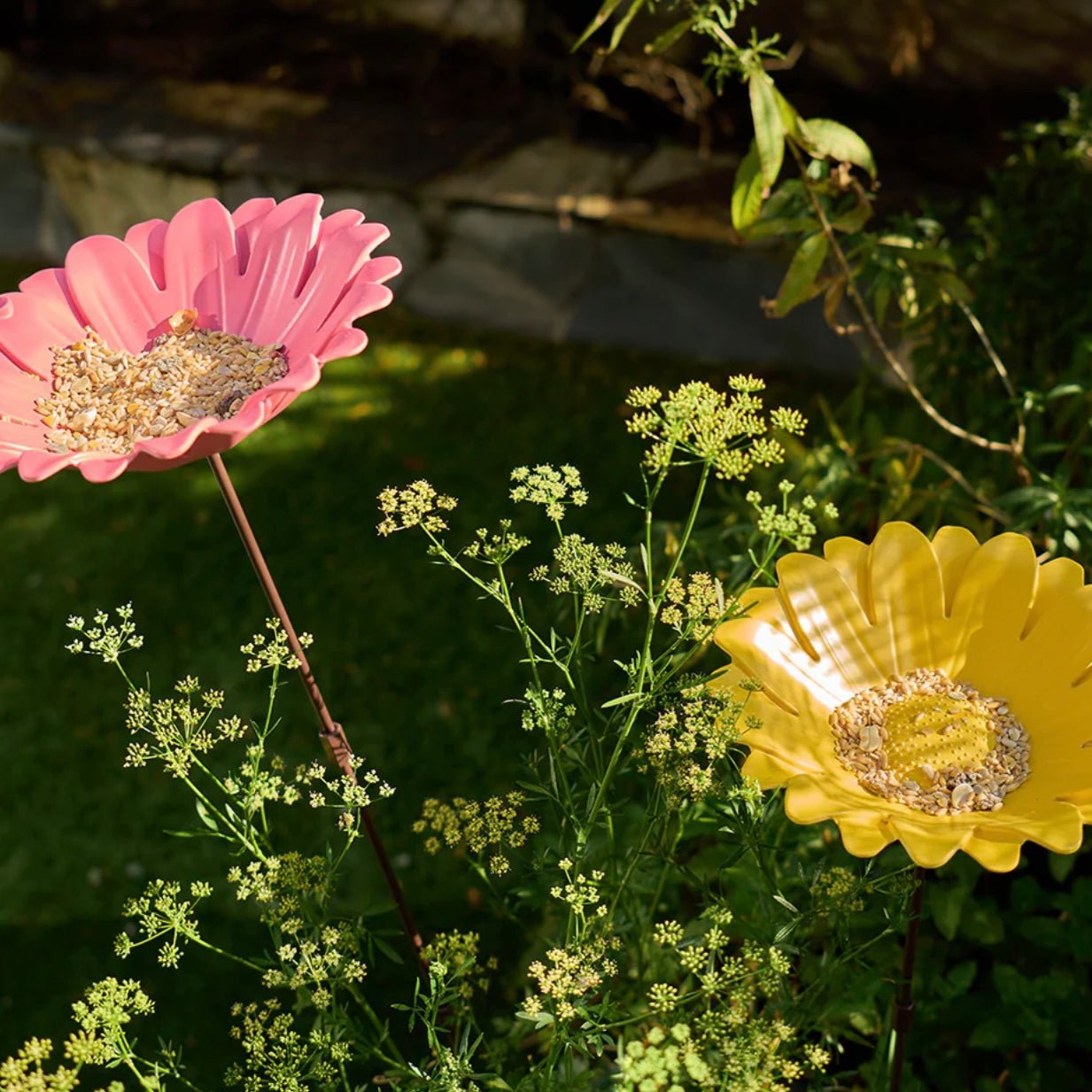 Bamboo Sunflower Bird Bath/ Feeder - The Flower Crate