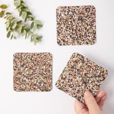 Beach Clean - Square Cork Coasters - The Flower Crate