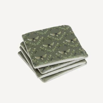 Bee &amp; Laurel Leaf Coasters - The Flower Crate