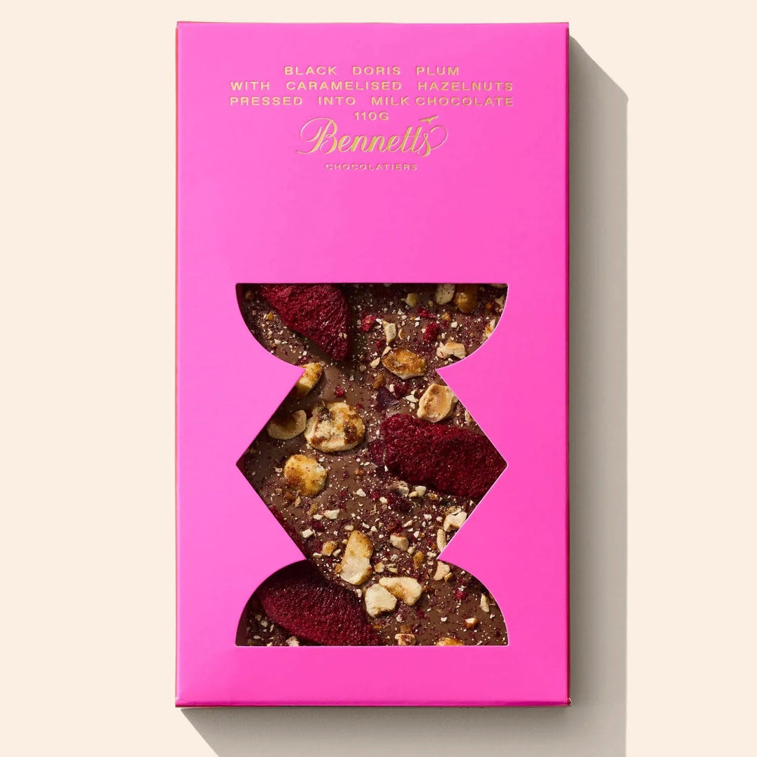 Bennetts - Plum & Hazelnut Chocolate Bar - The Flower Crate