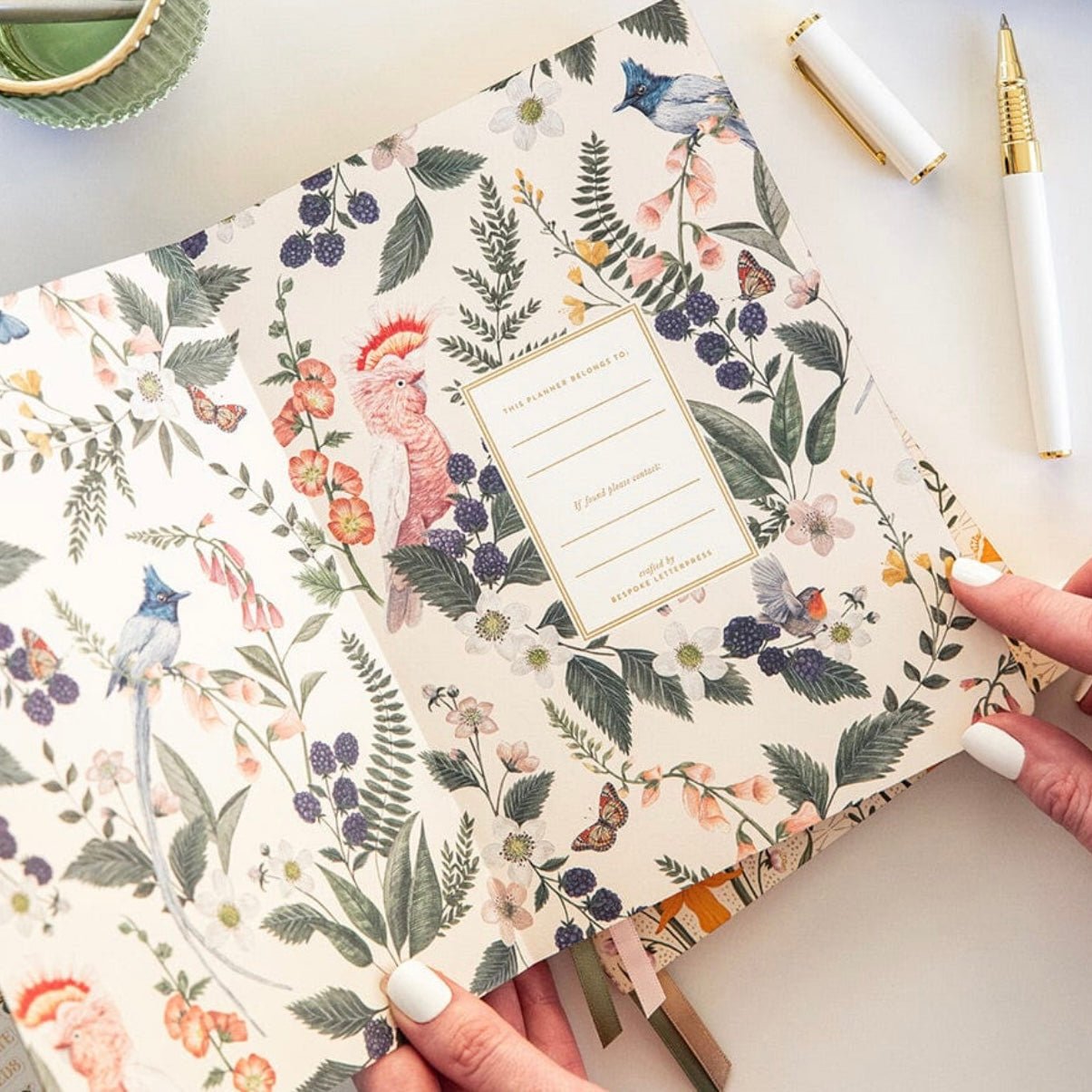 Bespoke Letterpress - 2025 Weekly Planner, Cockatoo - The Flower Crate