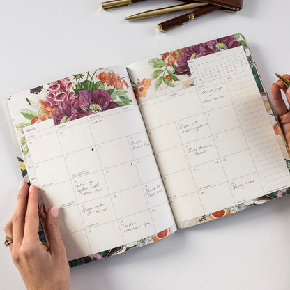 Bespoke Letterpress - 2026 Monthly Calendar Notebook - The Flower Crate