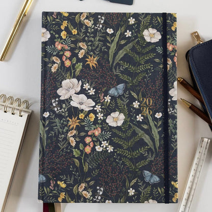 Bespoke Letterpress - 2026 Teacher’s A4 Planner, Dusk in Bloom - The Flower Crate