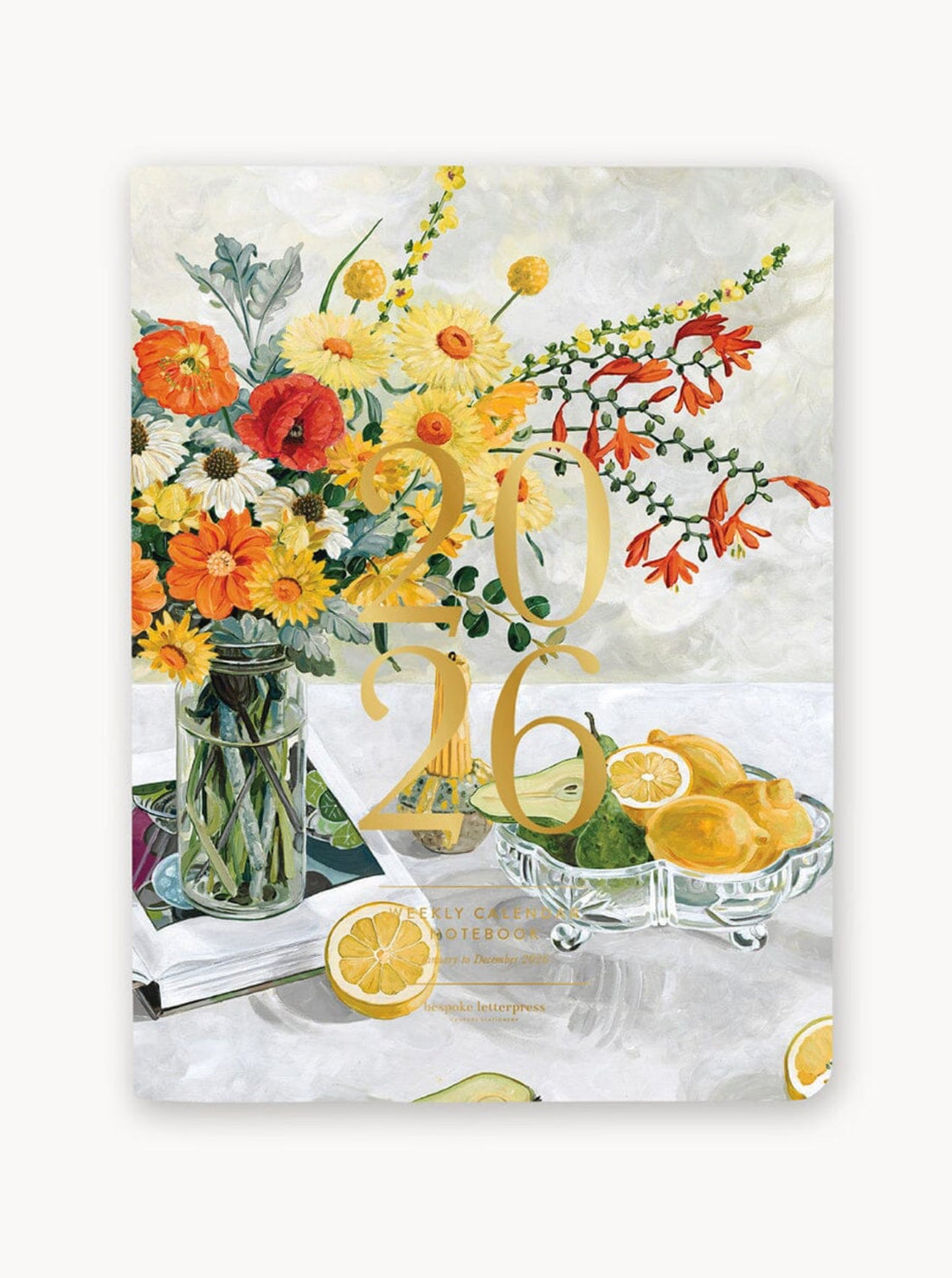 Bespoke Letterpress - 2026 Weekly Calendar Notebook - The Flower Crate