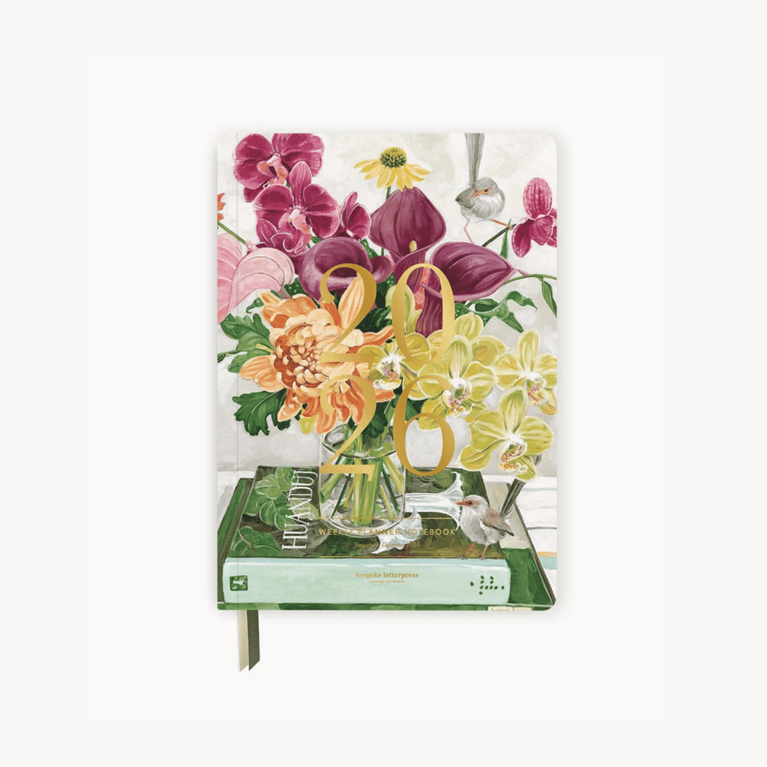 Bespoke Letterpress - 2026 Weekly Planner, Fairy Wren - The Flower Crate