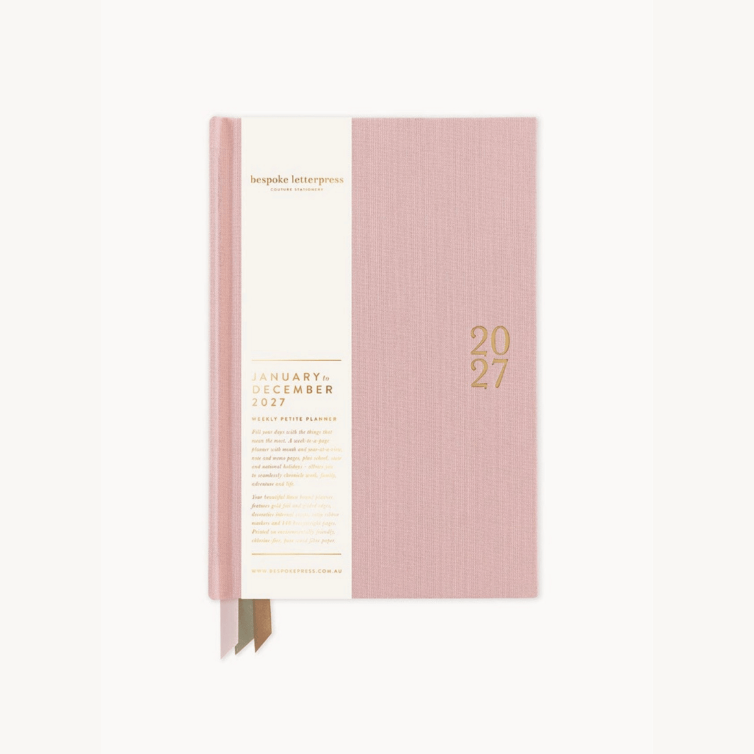 Bespoke Letterpress - 2027 Petite Planner, Primrose - The Flower Crate