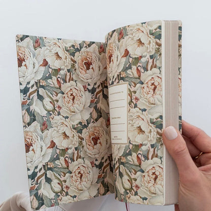 Bespoke Letterpress - 2027 Weekly Planner Notebook, Heritage Roses - The Flower Crate