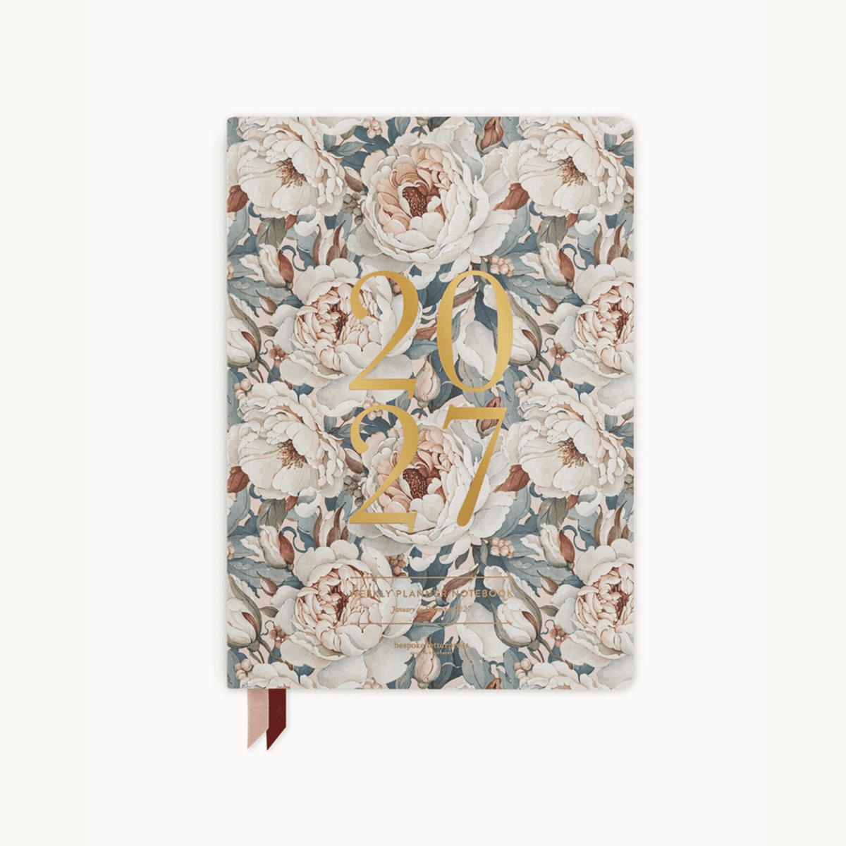 Bespoke Letterpress - 2027 Weekly Planner Notebook, Heritage Roses - The Flower Crate