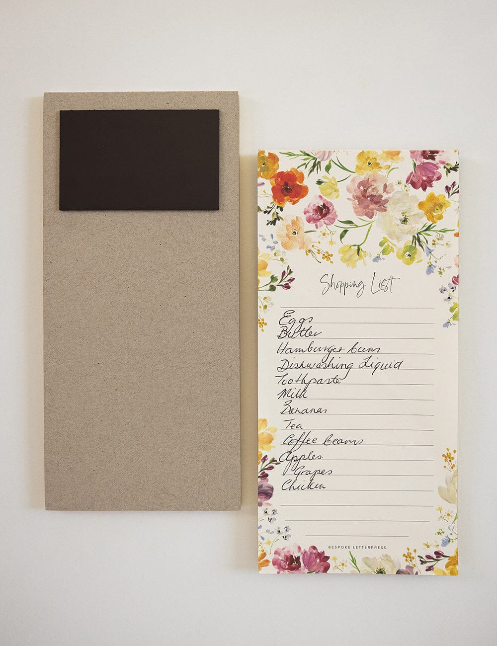 Bespoke Letterpress - Gold Foil Shopping List - The Flower Crate