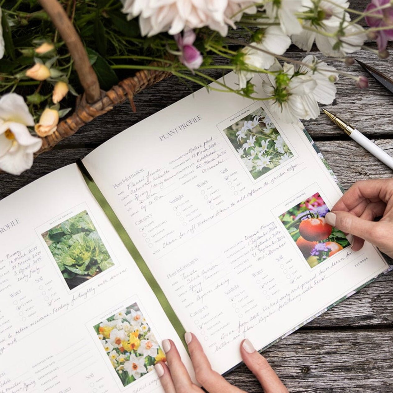 Bespoke Letterpress - Heirloom Gardening Journal - The Flower Crate