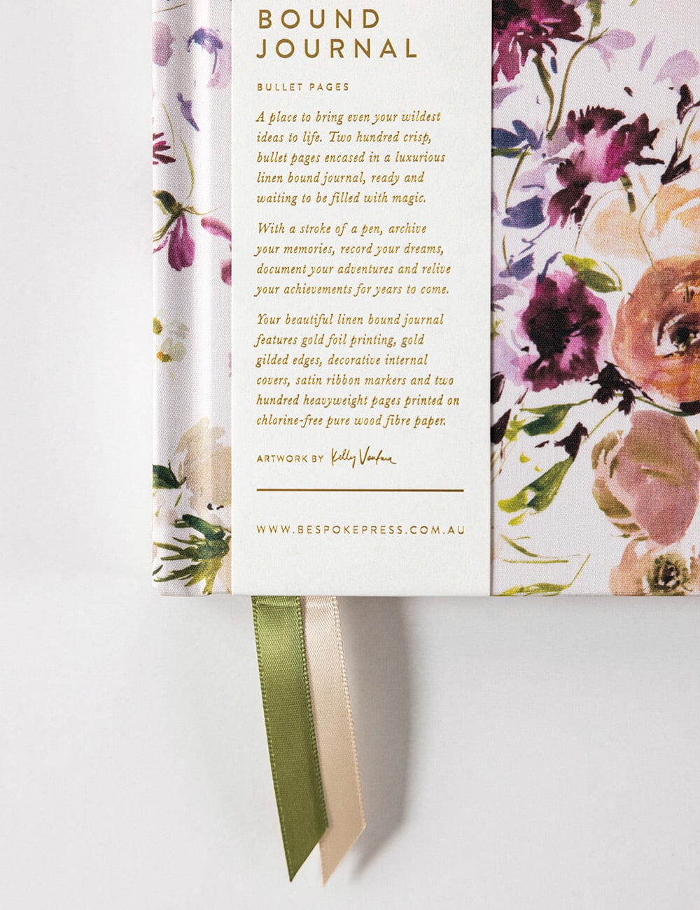 Bespoke Letterpress - Linen Bound Bullet Journal, Poppies - The Flower Crate