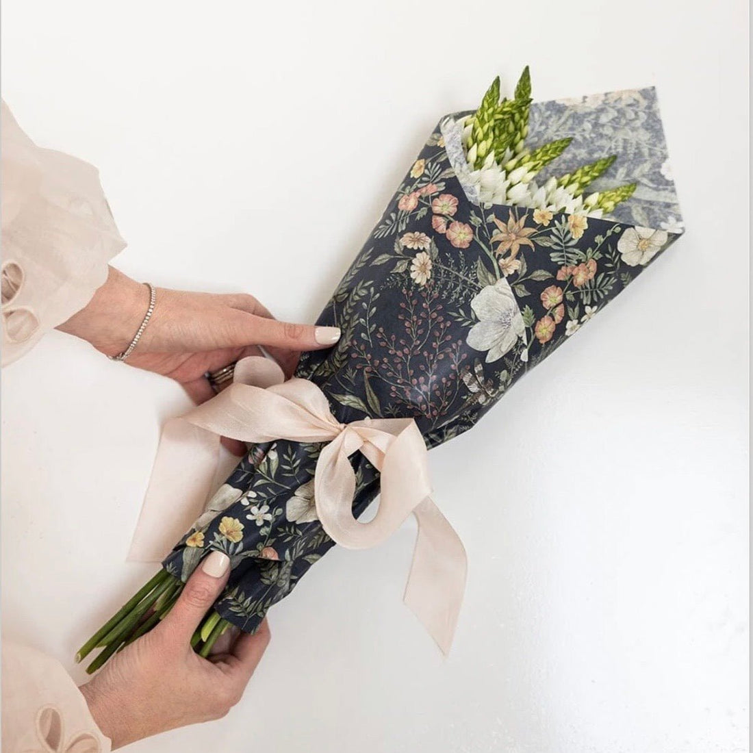 Bespoke Letterpress - Luxury Tissue Paper, Dusk in Bloom - The Flower Crate