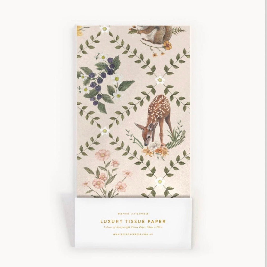 Bespoke Letterpress - Luxury Tissue Paper, Wildflower Trellis - The Flower Crate