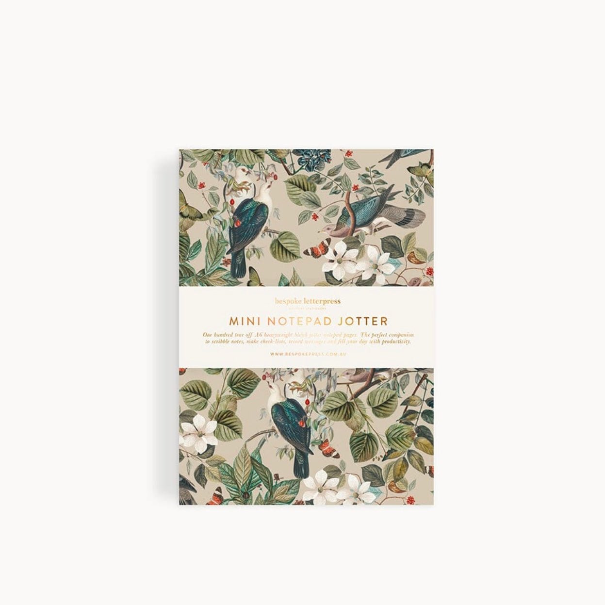 Bespoke Letterpress - Mini Notepad Jotter, Botanical Grove - The Flower Crate