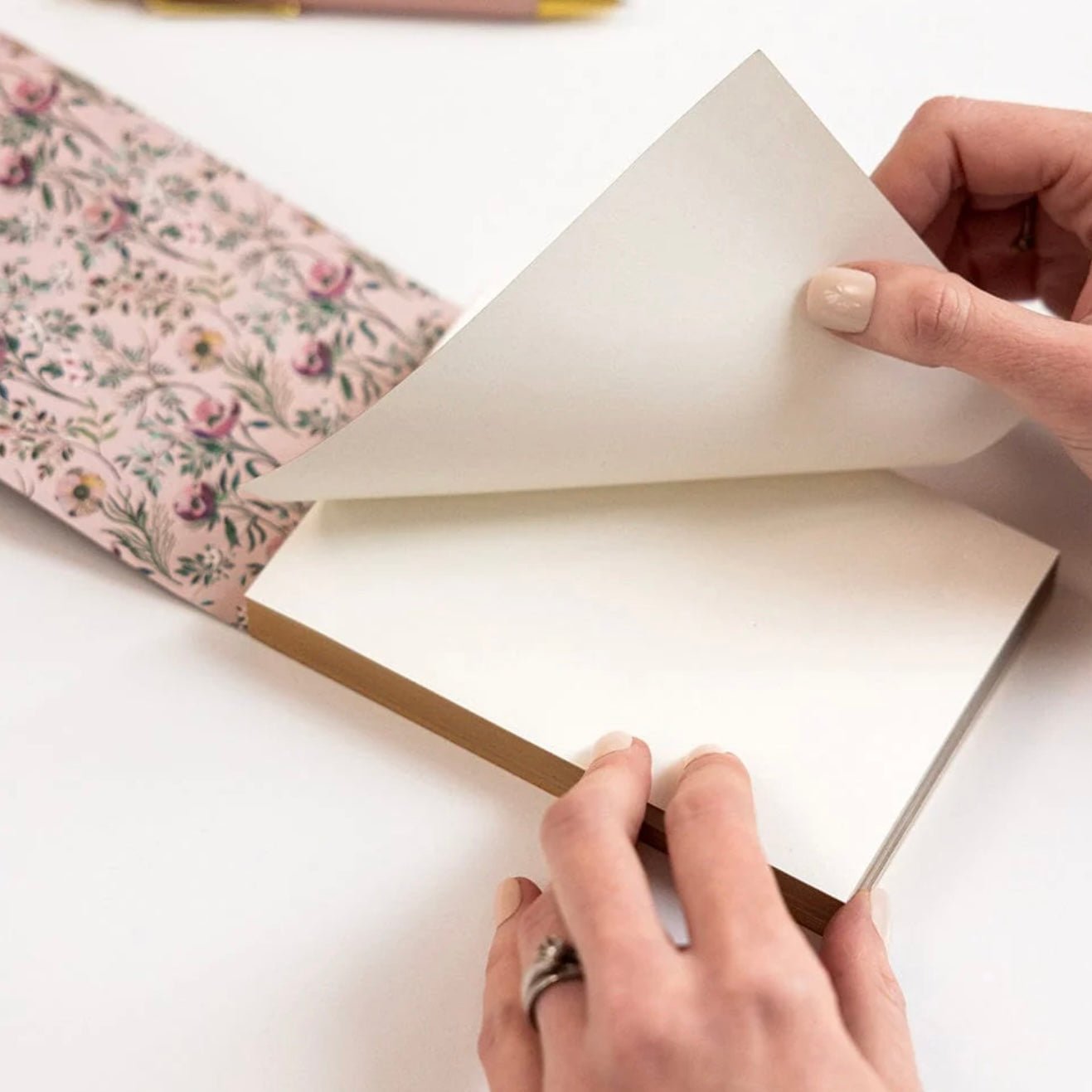 Bespoke Letterpress - Mini Notepad Jotter, Dancing Poppies - The Flower Crate