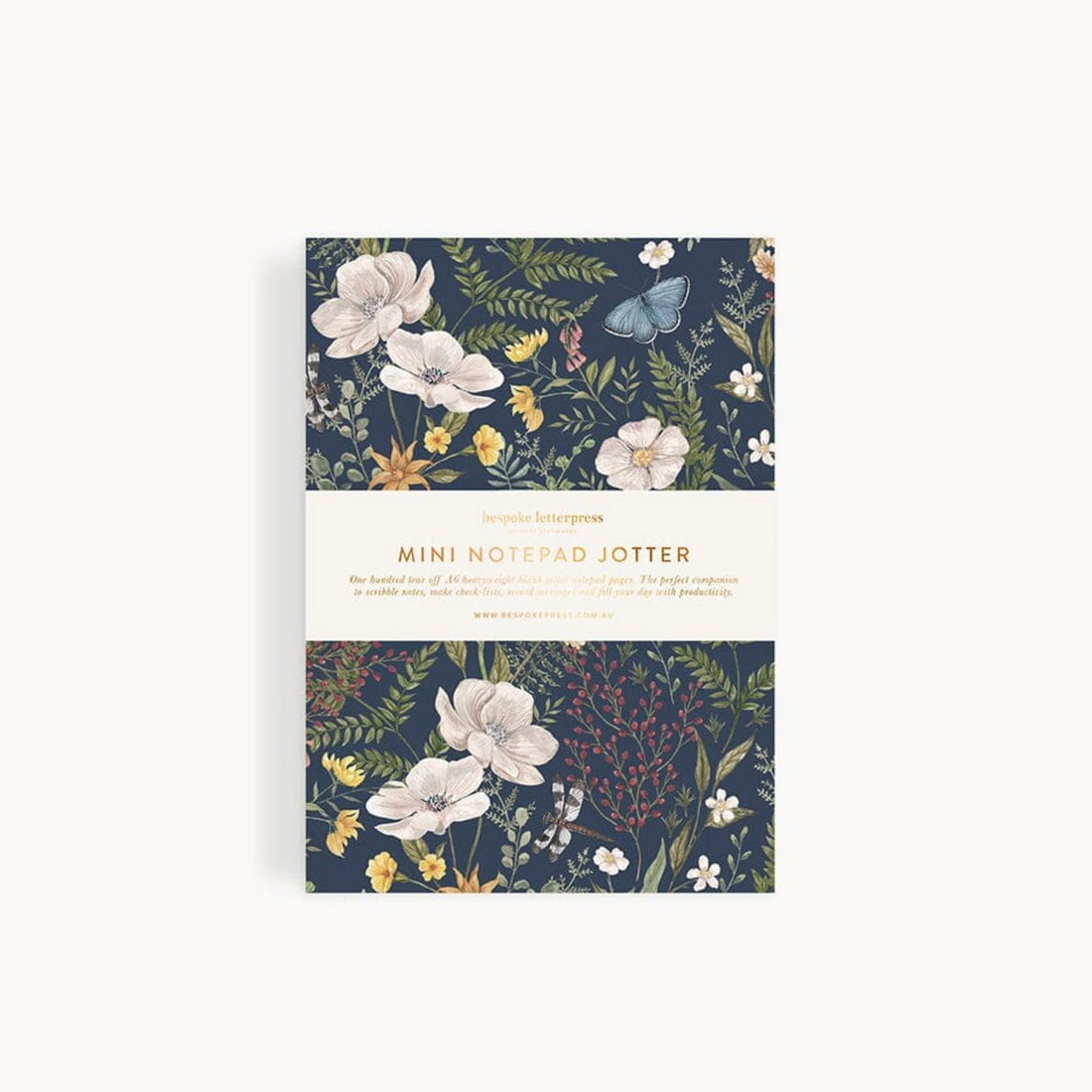 Bespoke Letterpress - Mini Notepad Jotter, Dusk in Bloom - The Flower Crate