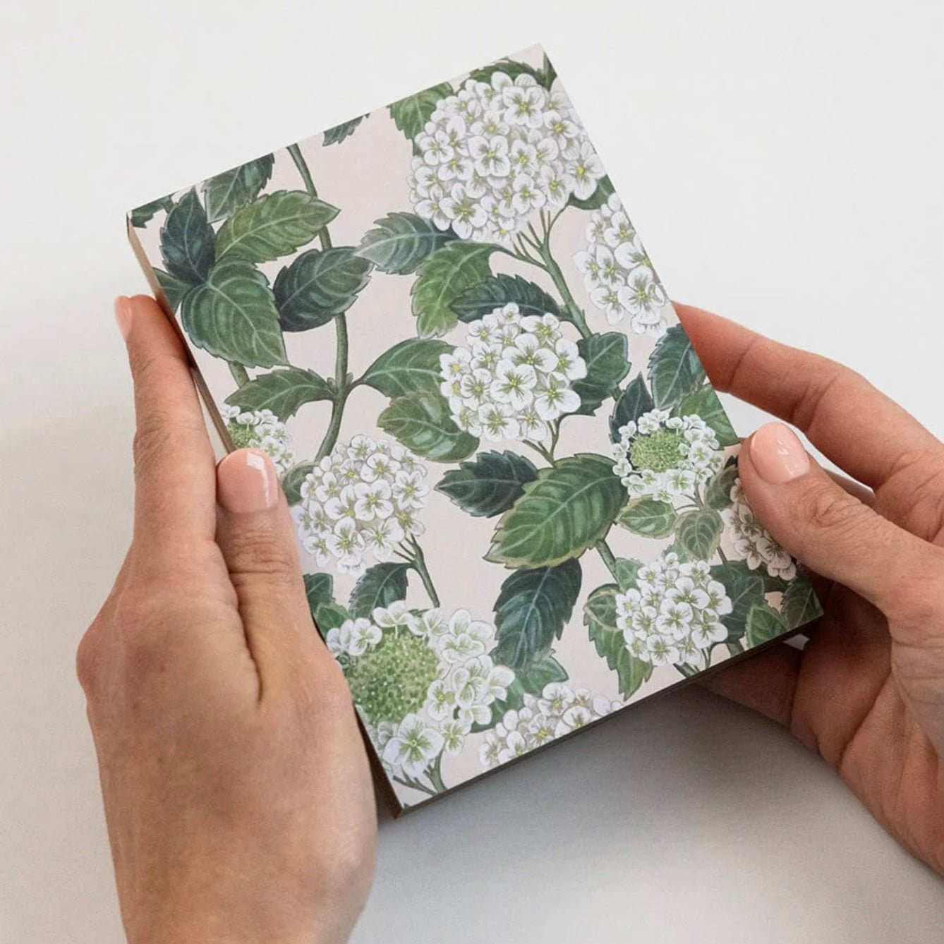 Bespoke Letterpress - Mini Notepad Jotter, Hydrangea - The Flower Crate