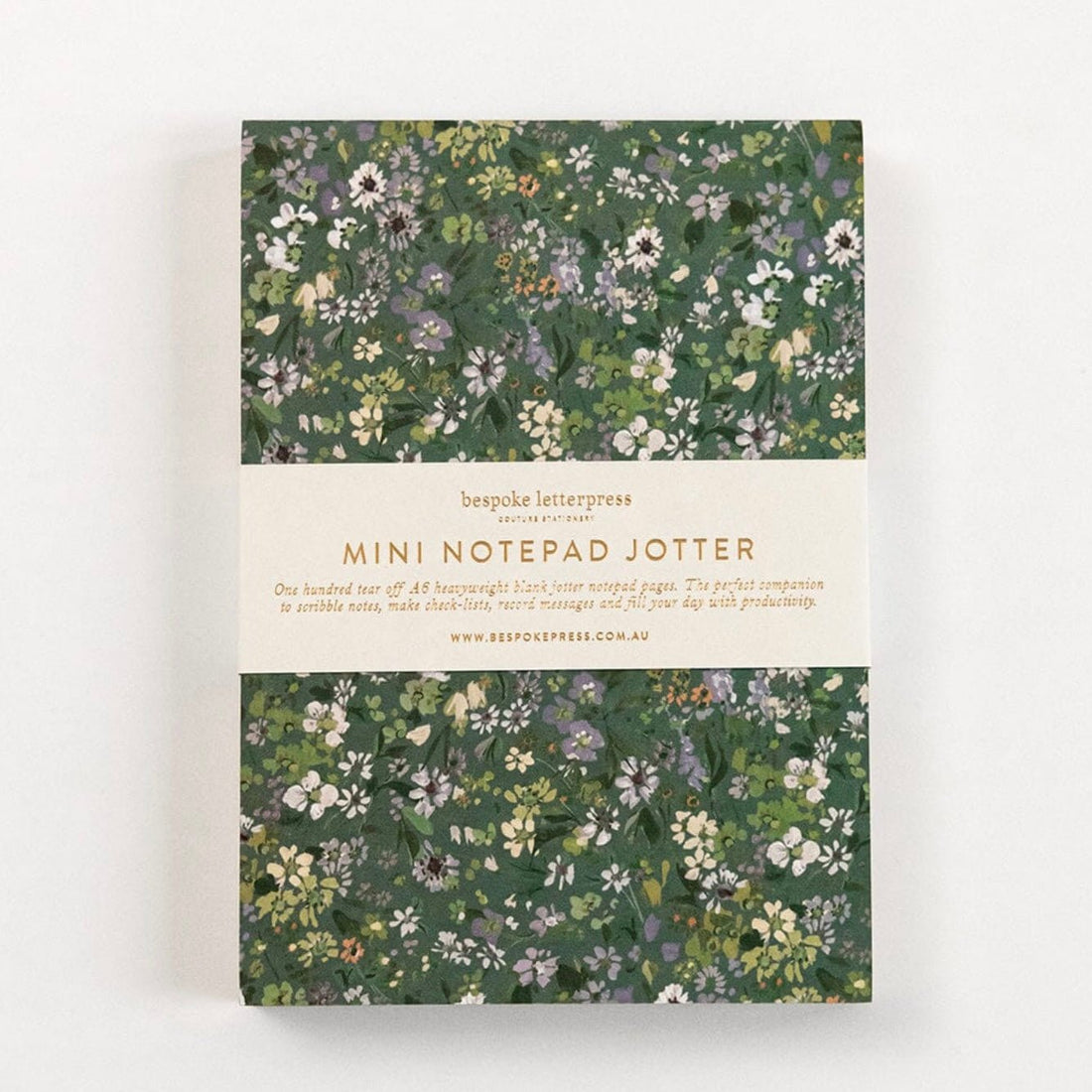 Bespoke Letterpress - Mini Notepad Jotter, Summer Perennials - The Flower Crate