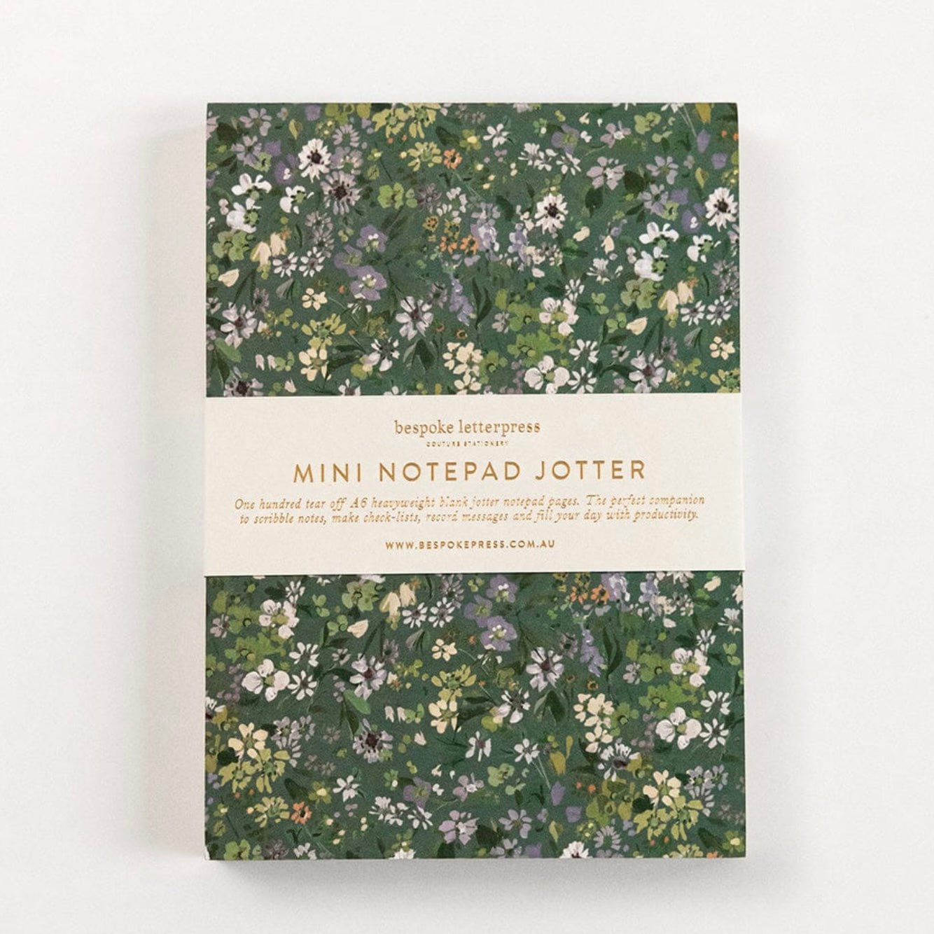 Bespoke Letterpress - Mini Notepad Jotter, Summer Perennials - The Flower Crate