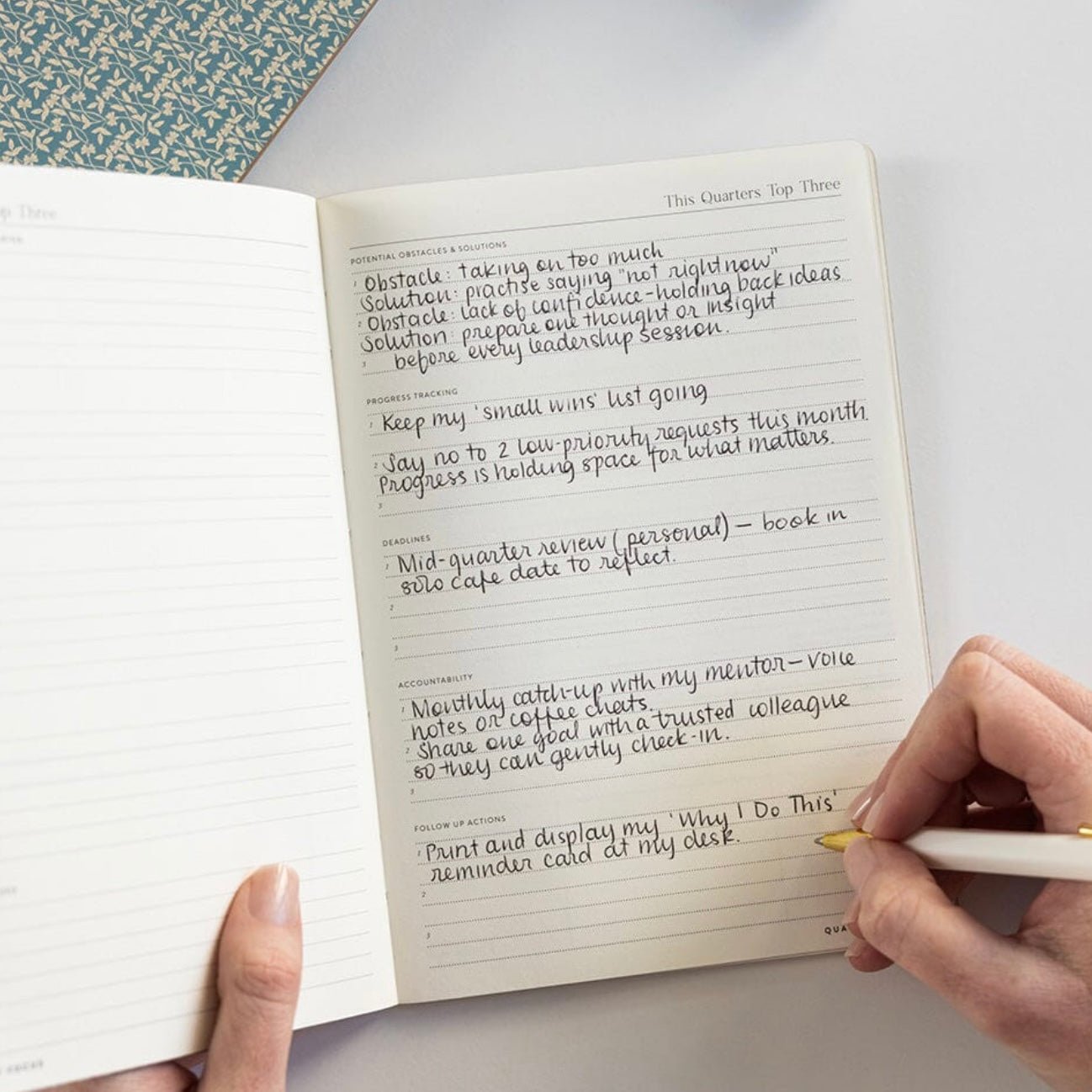 Bespoke Letterpress - Notebook Companion Set, Goal Setting - The Flower Crate