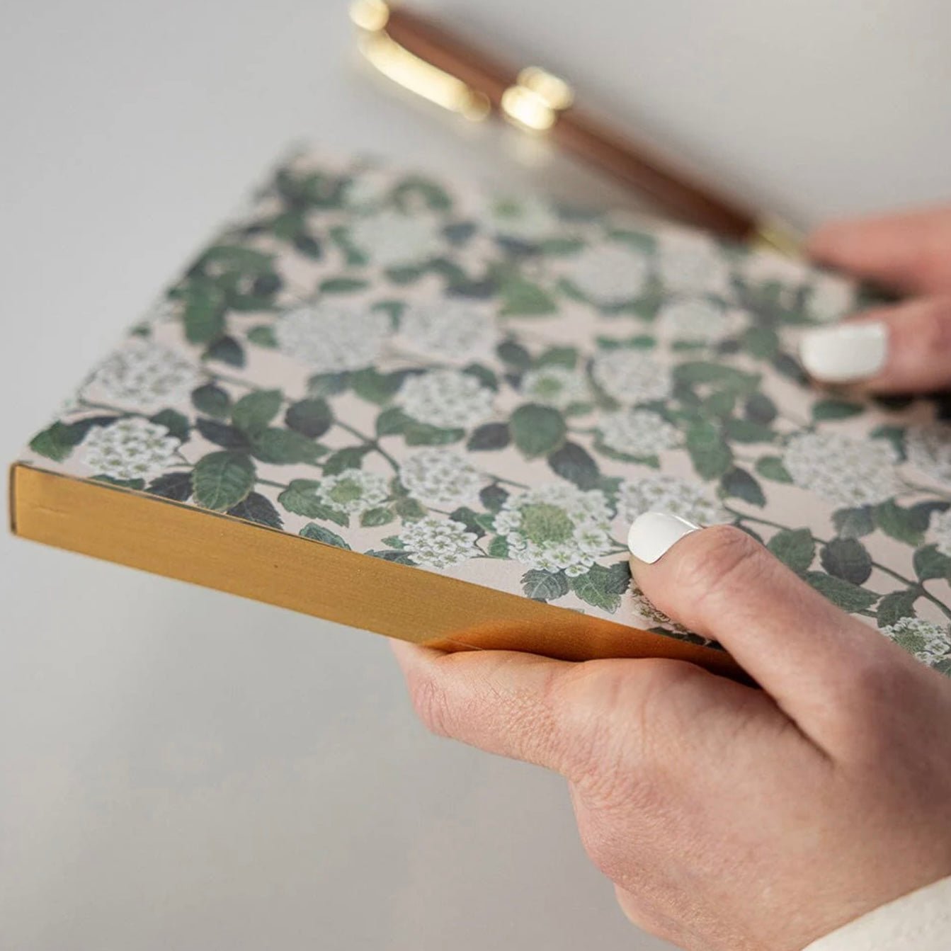 Bespoke Letterpress - Notepad Jotter, Hydrangea - The Flower Crate