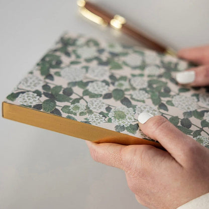 Bespoke Letterpress - Notepad Jotter, Hydrangea - The Flower Crate