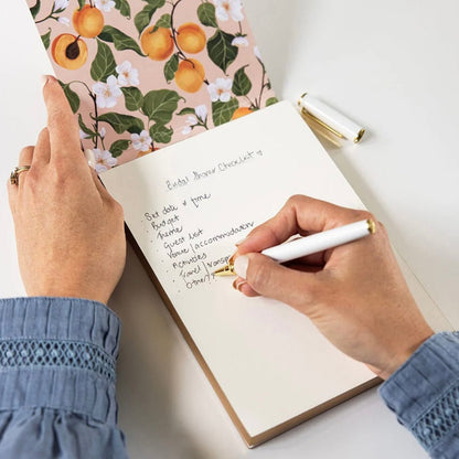 Bespoke Letterpress - Notepad Jotter, Peaches - The Flower Crate