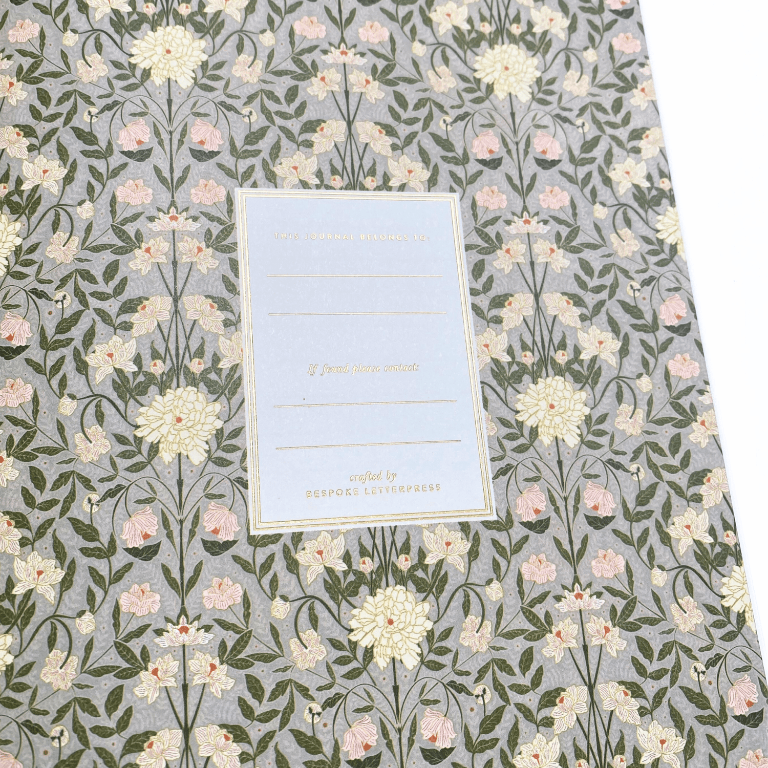Bespoke Press - Lined Linen Bound Journal, Bloomiere - The Flower Crate