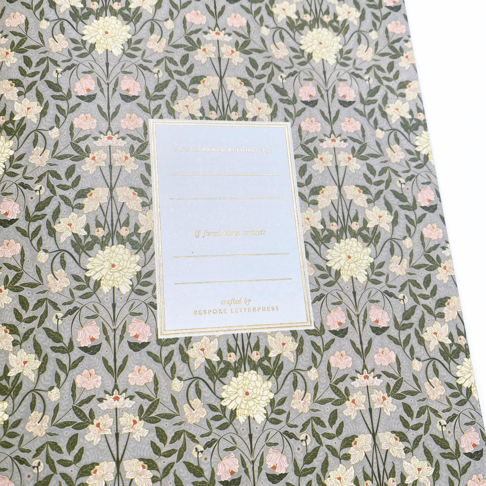 Bespoke Press - Lined Linen Bound Journal, Bloomiere - The Flower Crate