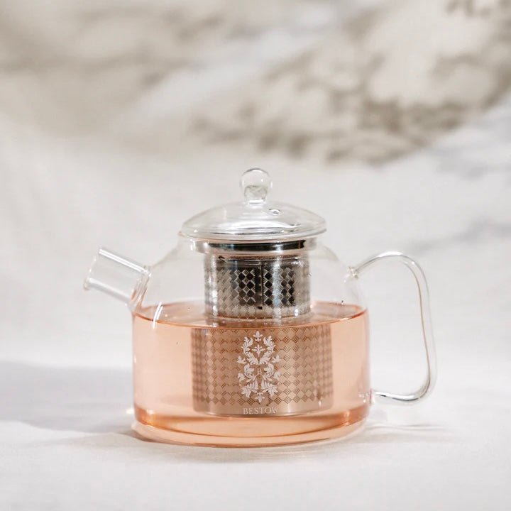 Bestow Beauty - Glass Teapot - The Flower Crate