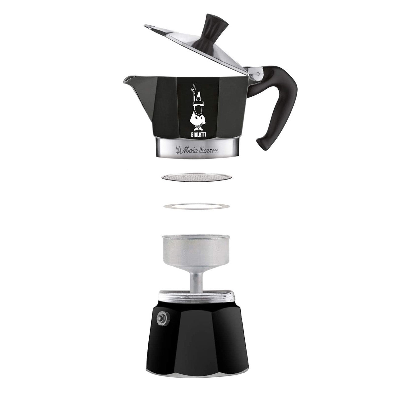 Bialetti - Black Moka Exclusive, 3 Cup - The Flower Crate