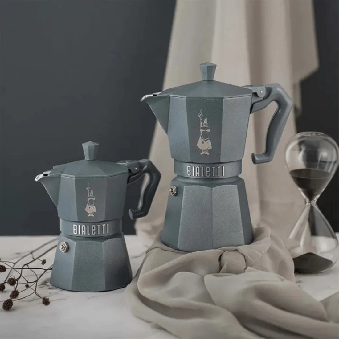 Bialetti - Grey Moka Exclusive Induction, 3 Cup - The Flower Crate
