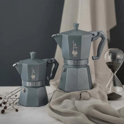Bialetti - Grey Moka Exclusive Induction, 3 Cup - The Flower Crate