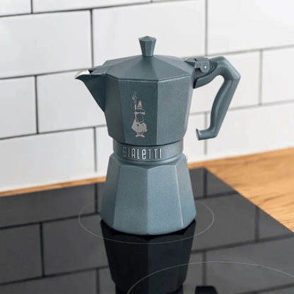 Bialetti - Grey Moka Exclusive Induction, 6 Cup - The Flower Crate