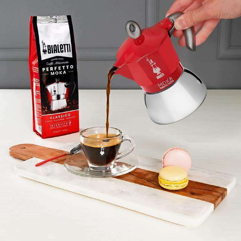 Bialetti - Red Moka Induction Bi - Layer, 4 Cup - The Flower Crate