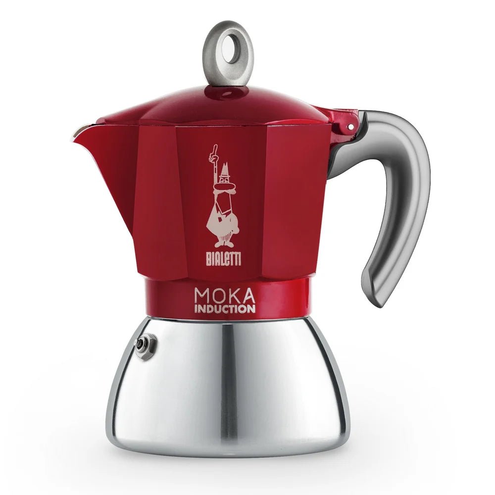 Bialetti - Red Moka Induction Bi - Layer, 4 Cup - The Flower Crate