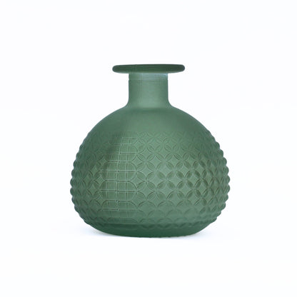 Bilbao Florero Glass Vase, Green - The Flower Crate