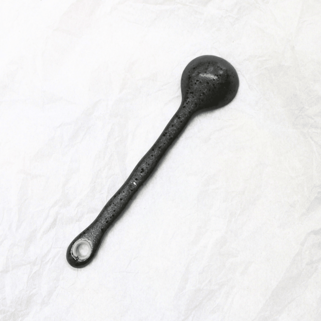 Black Speckle Porcelain Spoon - The Flower Crate