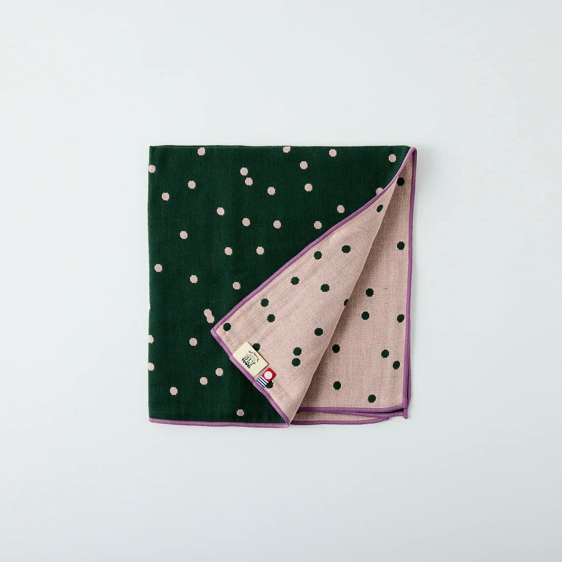 BLT Imabari Towel - Green Dots - The Flower Crate