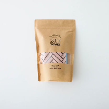 BLT Imabari Towel - Pink Herringbone - The Flower Crate