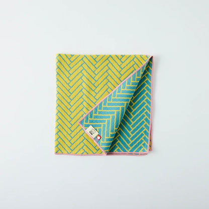 BLT Imabari Towel - Yellow Herringbone - The Flower Crate