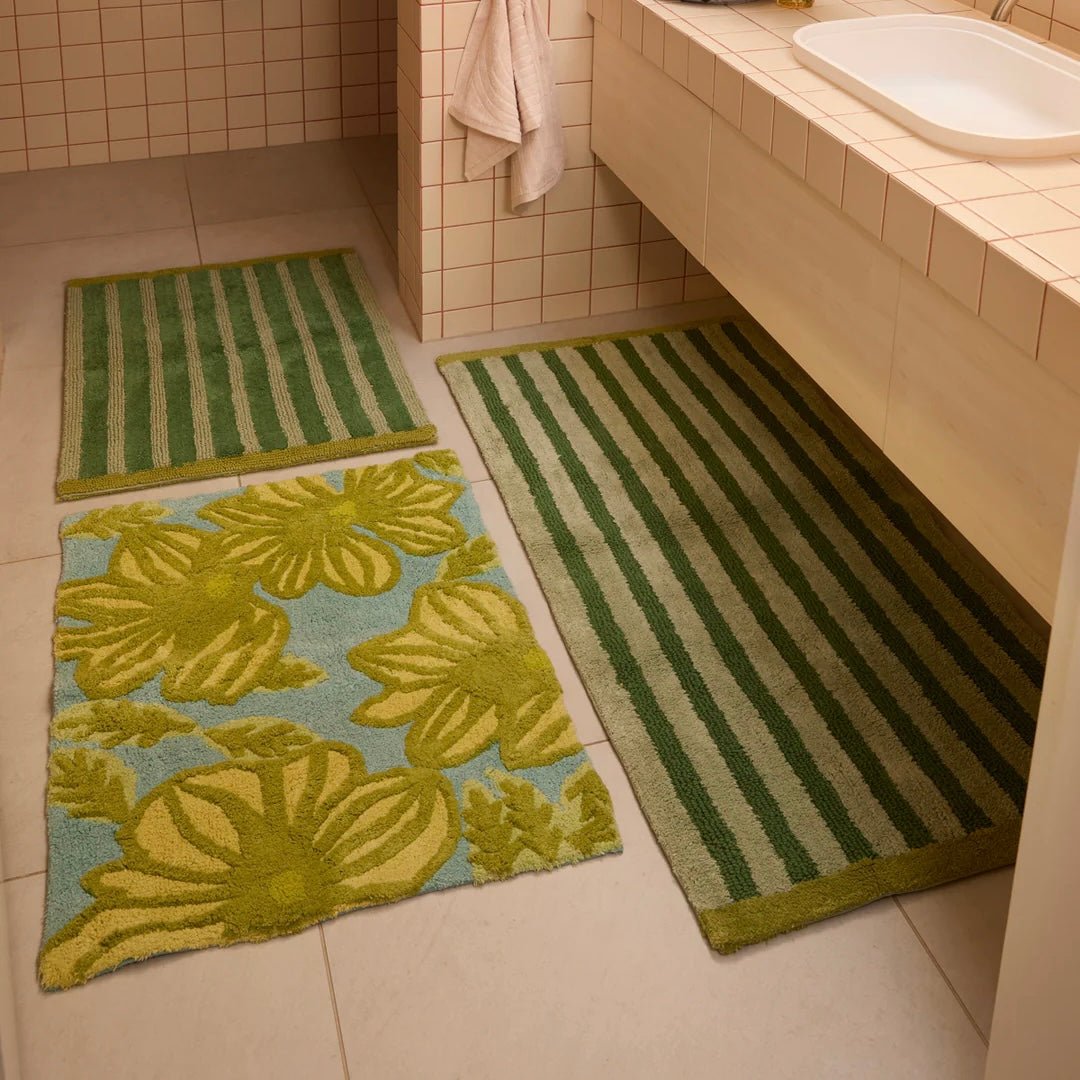 Bonnie &amp; Neil Bath Mat - Azalea Light Green - The Flower Crate