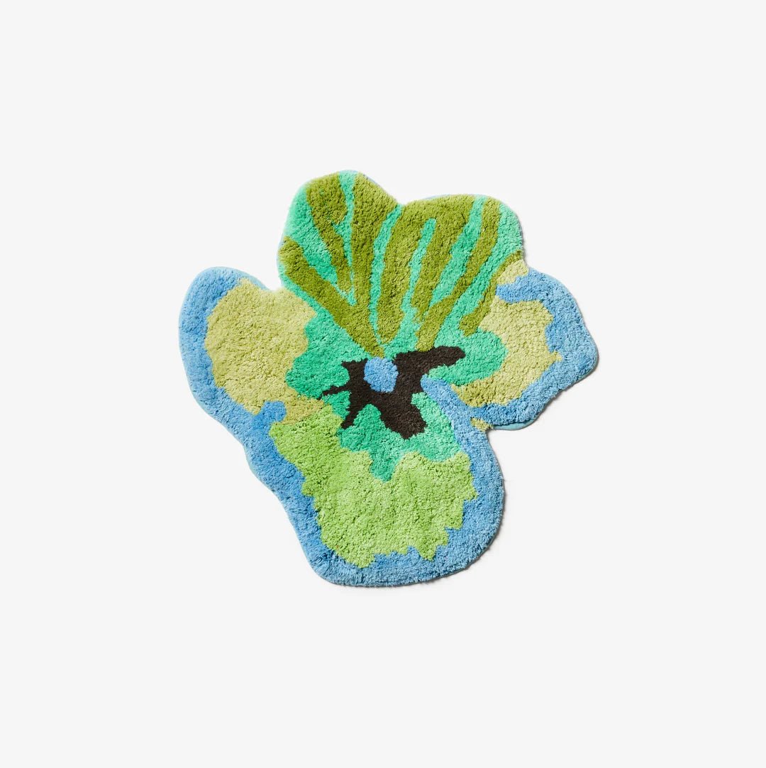 Bonnie & Neil Bath Mat - Green Viola - The Flower Crate