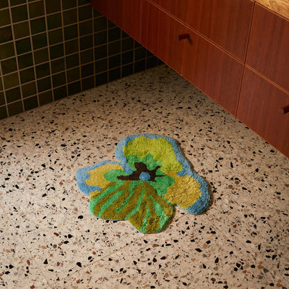 Bonnie &amp; Neil Bath Mat - Green Viola - The Flower Crate