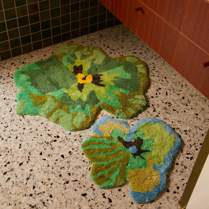 Bonnie &amp; Neil Bath Mat - Green Viola - The Flower Crate